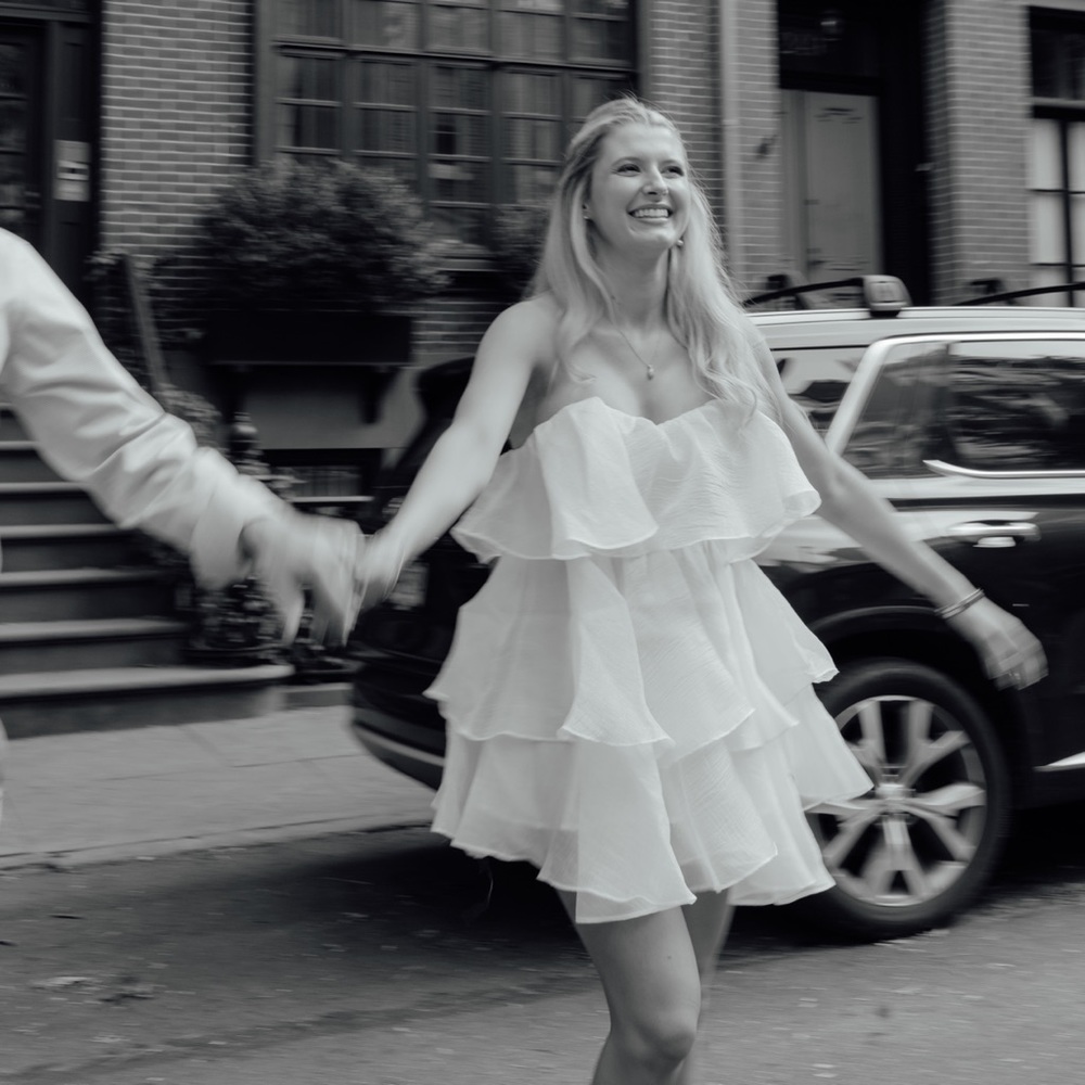 American Threads white dress - only worn for 30 min engagement photos session.